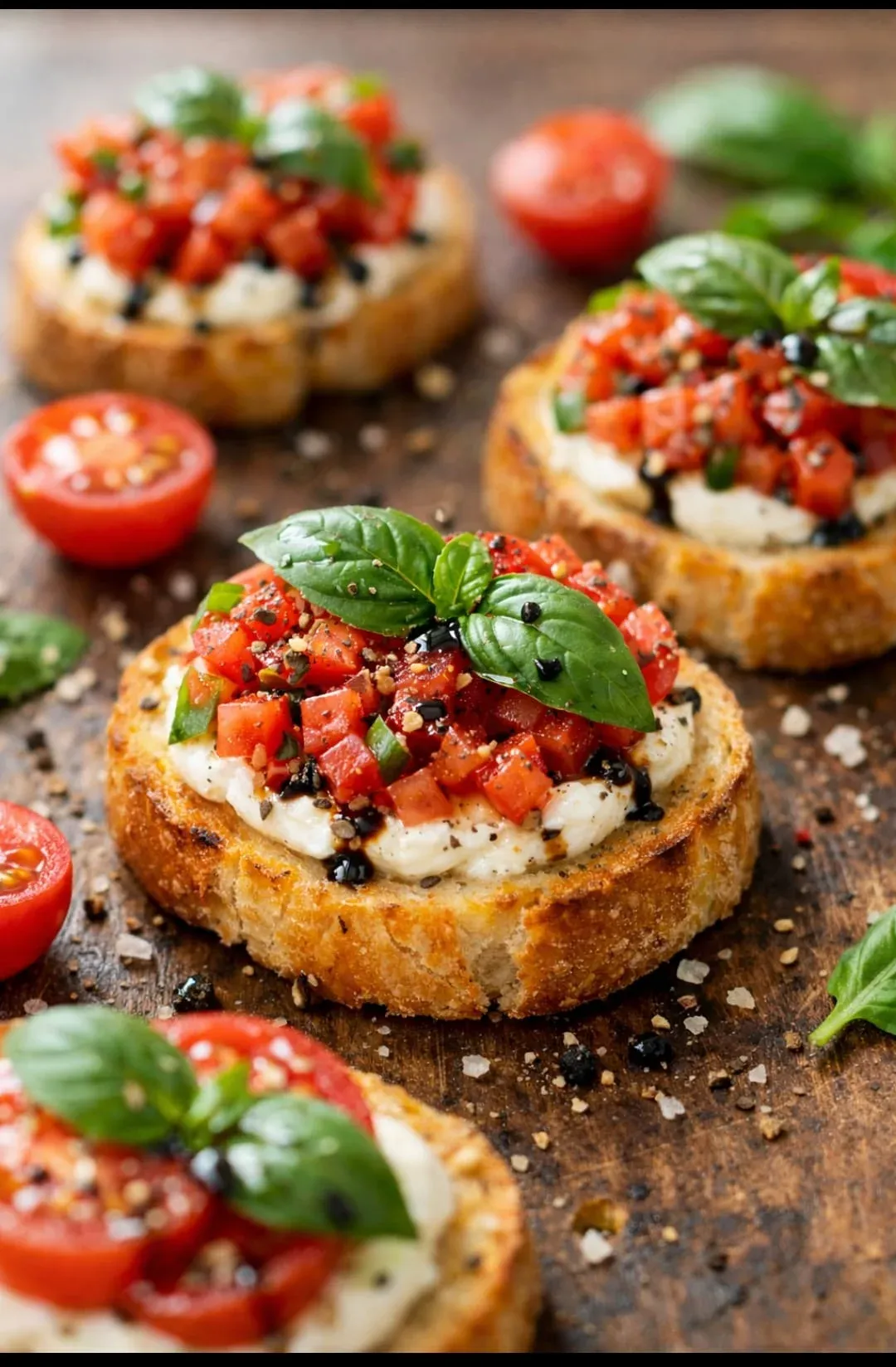 Bruschetta with sundried tomato pesto