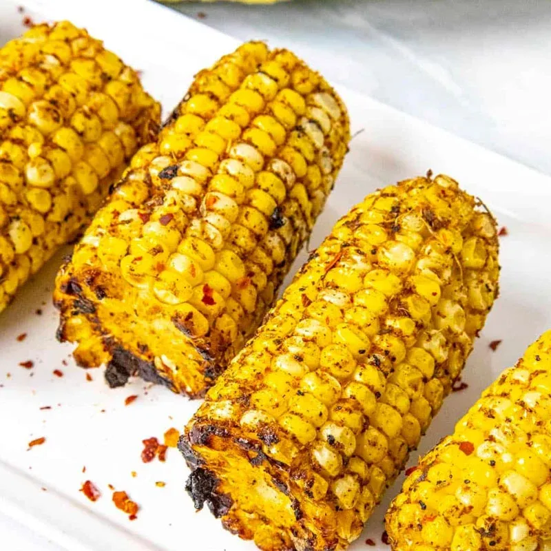 Grilled corn on the cob