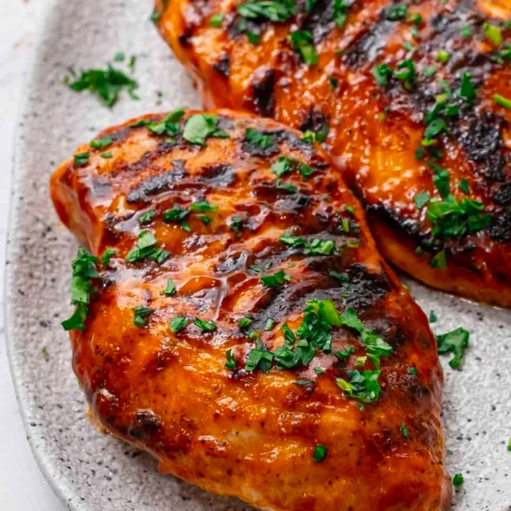 Marinated chicken breast with fresh herbs